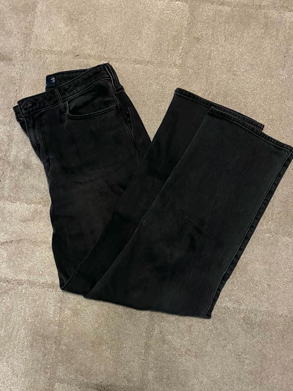Hollister Black Straight Leg Jeans with Side Slit